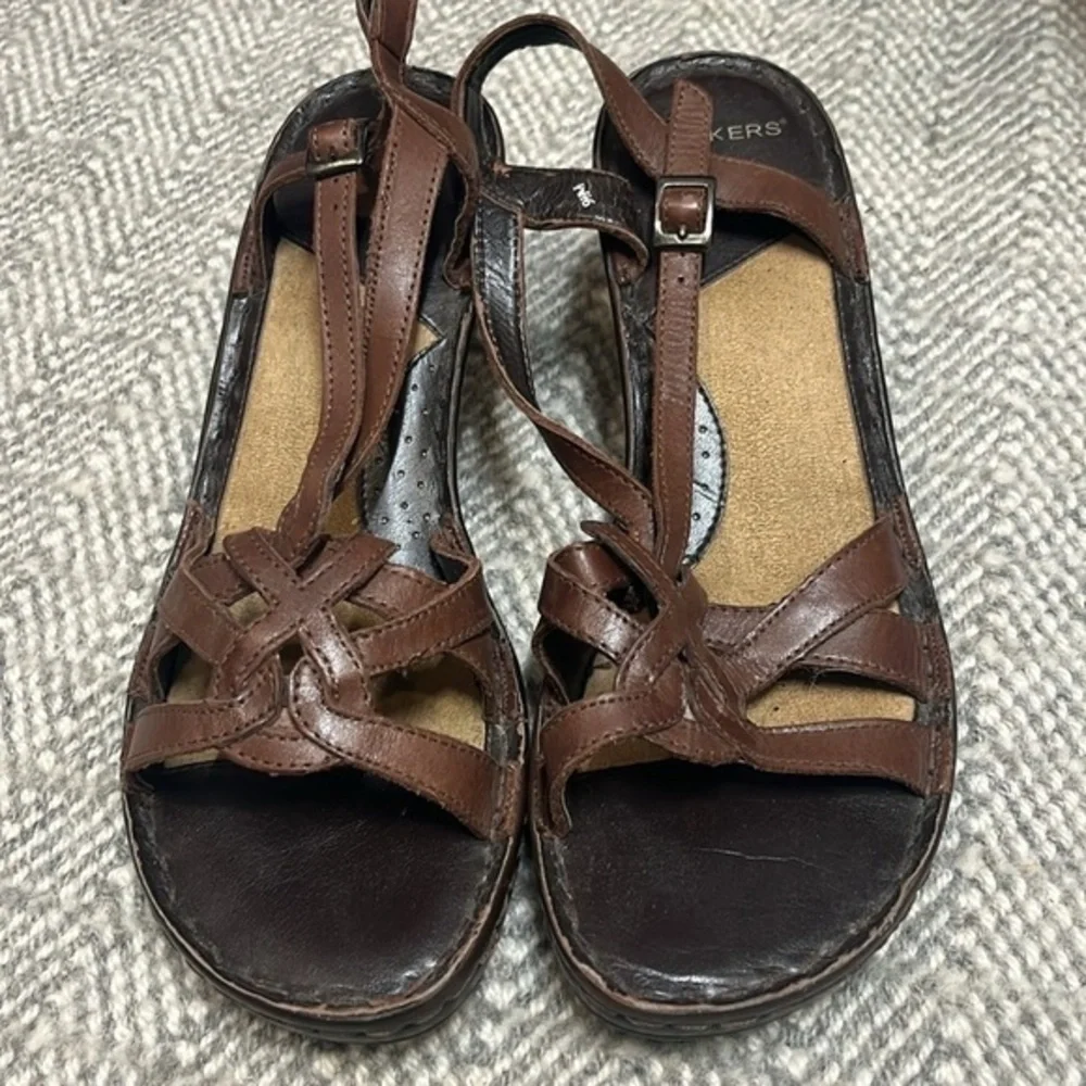 Dockers leather strap wedge sandals size women’s‎ 9 1/2